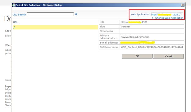 Change web application